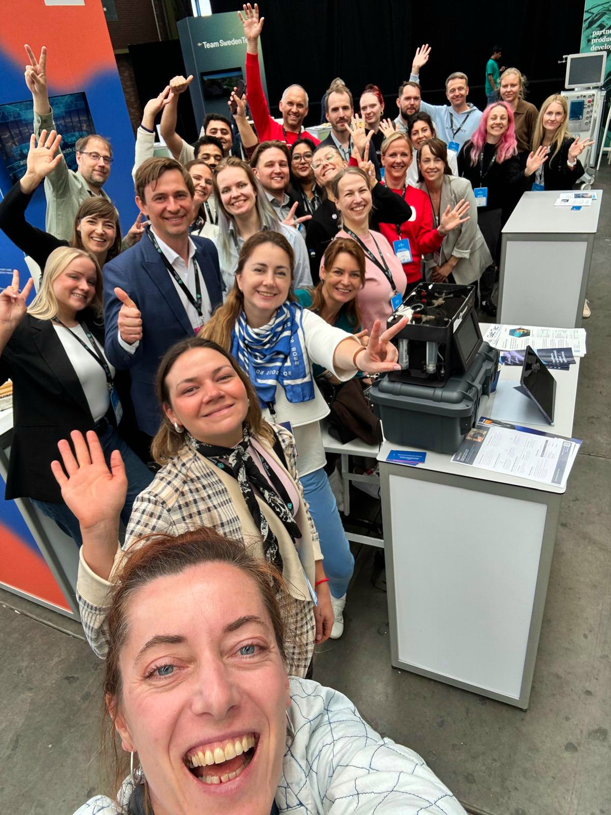 Estonian delegation at the Startup Estonia booth during Hello Tomorrow 2026.